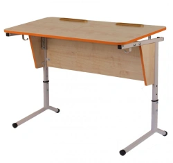 Adjustable Two-Seat Student Desk SU-5R with Tilted Surface