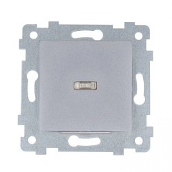 MARIA" One-Gang Switch Mechanism with Indicator, S110-438 "Aluminum