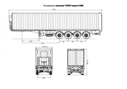 Tonar 9586 Dump Trailer with Axles Models 90422, 90424, 90431