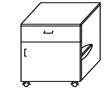 Mobile Cabinet with Drawer and Door TП-5
