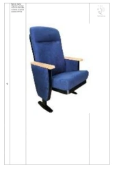 Public Seating Chair "Bremen" 535*720*1000 mm, 150 mm Cushion