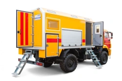 Mobile Workshop Truck with Crane Manipulator Model 4795F3 on KAMAZ 43502-D5 Chassis