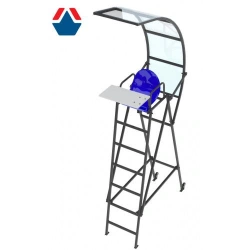 Universal Referee Tower with Canopy, Judge's Table, and Transport Wheels