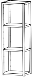 Metal Shelving Unit for Storage and Organization