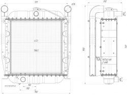 Radiator Block for Internal Combustion Engine Cooling BR-140M.1301.000