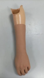 Cosmetic Forearm Prosthesis with Sliding Coating and Acrylic Nails