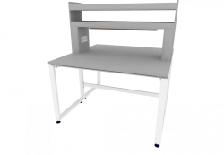 Double-Sided Laboratory Table with Electric Features 1300x1300x800 mm