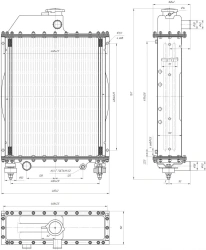 Water Radiator 70AlP 1301.010 for Engine Cooling