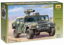 TOU Anti-Tank Guided Missile System Model Kit on Military Vehicle