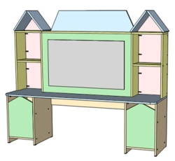 Speech Therapy Table with Mirror, No Lamp
