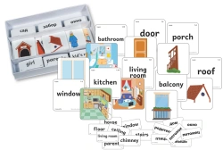 Magnetic Poster "My Home" with Card Set for English Learning
