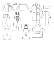 Women's Protective Suit for Acid Solutions with Jacket, Pants, and Headgear