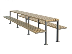 Metal Frame Bench for Offices and Public Spaces, Model 40007