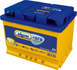 12V EFB Lead-Acid Starter Battery 6ST-55VL ACOM