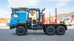 Heavy-Duty Log Transport Truck with GM 6377P7-10 on Ural 55571 Chassis