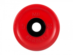 Rubber-Coated Disc "Euro-Classic", Red, 5mm, 5kg - MB-PltCE-5