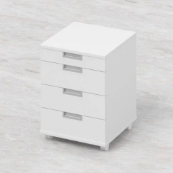 Mobile Cabinet with White Laminated Surface