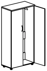 Clothing Wardrobe with Pull-Out Rod 4207 Series "Rhythm