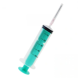 Sterile Single-Use Three-Part Injection Syringes with Needles, 50 ml Luer