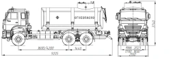 Fuel Tanker ATZ 4680A9-11 on KAMAZ 65225-53 Chassis