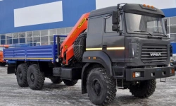 Utility Truck with Crane Manipulator Model 677516 on Ural 4320 Chassis