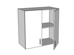 Wall-Mounted Cabinet for Living Spaces and Offices, Art. Sh09