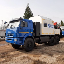 Special Passenger-Cargo Vehicle Model 675614 with Crane (IMAN IM20) on KAMAZ 43118-37 Chassis