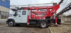 Self-Propelled Boom Lift PSS-131.22E 58D-TV on GAZ C42R33 Chassis "RED MACHINE