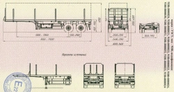 Long Load Transport Semi-Trailer UZST 9180 (Various Modifications)