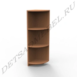 Corner Open Shelf with 3 Radius Shelves