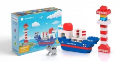 Explorer Ship and Lighthouse Building Set - 35 Pieces