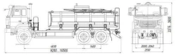 Food Liquid Transport Tank Truck AЦВ 4680L1-20 on Ural 4320 Chassis