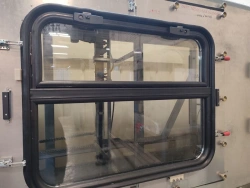 Wide Frosted Window with Vent, Model FKGП 563.01.00.000-01