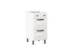 Luxurious White Kitchen Cabinet with 3 Drawers, Model LD.270180.000