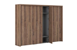 Two High Document and Wardrobe Cabinets with Decorative Wrap, Art. JR504