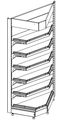One-Sided Corner Shelving Unit for Retail Spaces ST1-UV