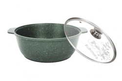 3L cast aluminium roasting pan (with non-stick coating) TM Kukmara, with glass lid, "Trendy style" line