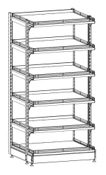 One-Sided Wall Shelf for Display and Storage ST1-D(2)