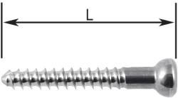 Cortical Screw Ø4.5 mm, Length 20-60 mm with 2 mm Pitch, Art. 817.0XX