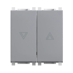 Caduceus Aling Experience Hidden Switch for Roller Shutters, 16A, 250V, 2M, Silver, Art. 72114