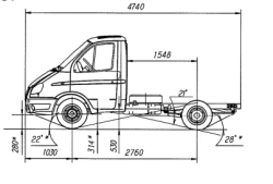 2-Axle Chassis for All-Wheel Drive Cargo Truck Model 23107