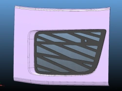 Motorcycle Compartment Panel with Ventilation Grille 5299-400-5402530