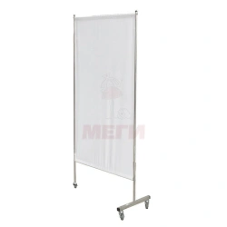 Medical Partition Screen on Wheels, Stainless Steel, Single Section, Model MSK-5302