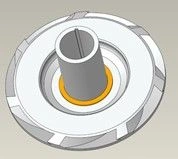Compression Impeller Wheel D1050N, Shaft 0.68 inch, Ni-Resist