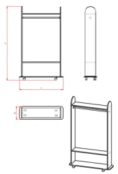 Floor Clothing Rack for Storing Clothes (VND.200 Series)