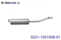 Exhaust Muffler with Outlet Pipe for Gazelle 3221-1201008-01