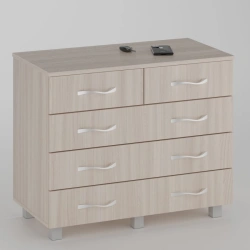 Office Desk Side Cabinet with 3 Large and 2 Small Drawers