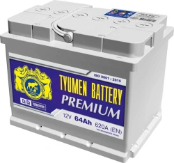 Lead Acid Starter Battery TYUMEN BATTERY 6СТ-64L PREMIUM