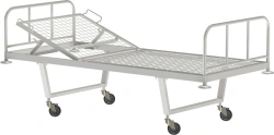 Hospital Bed with Headrest and Wheels for Patient Care, Steel Mesh Support KФ0-01-«МСК»
