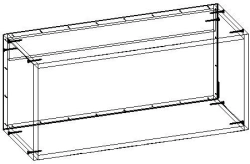 Kitchen shelf made of 16mm chipboard, model TV-KPK-3.9.01